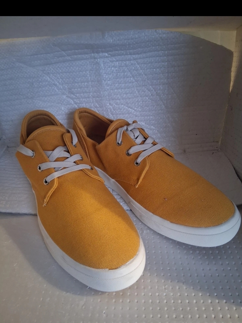 Sun + Stone Men's Mustard Lace-up Core Country Club Polo Style Sneakers Size 13